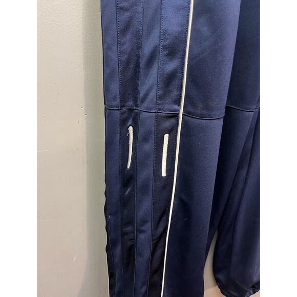 Adidas Tracks Pants Mens XL Straight Leg Lined Blue Elastic Drawstring Waist - Picture 7 of 10